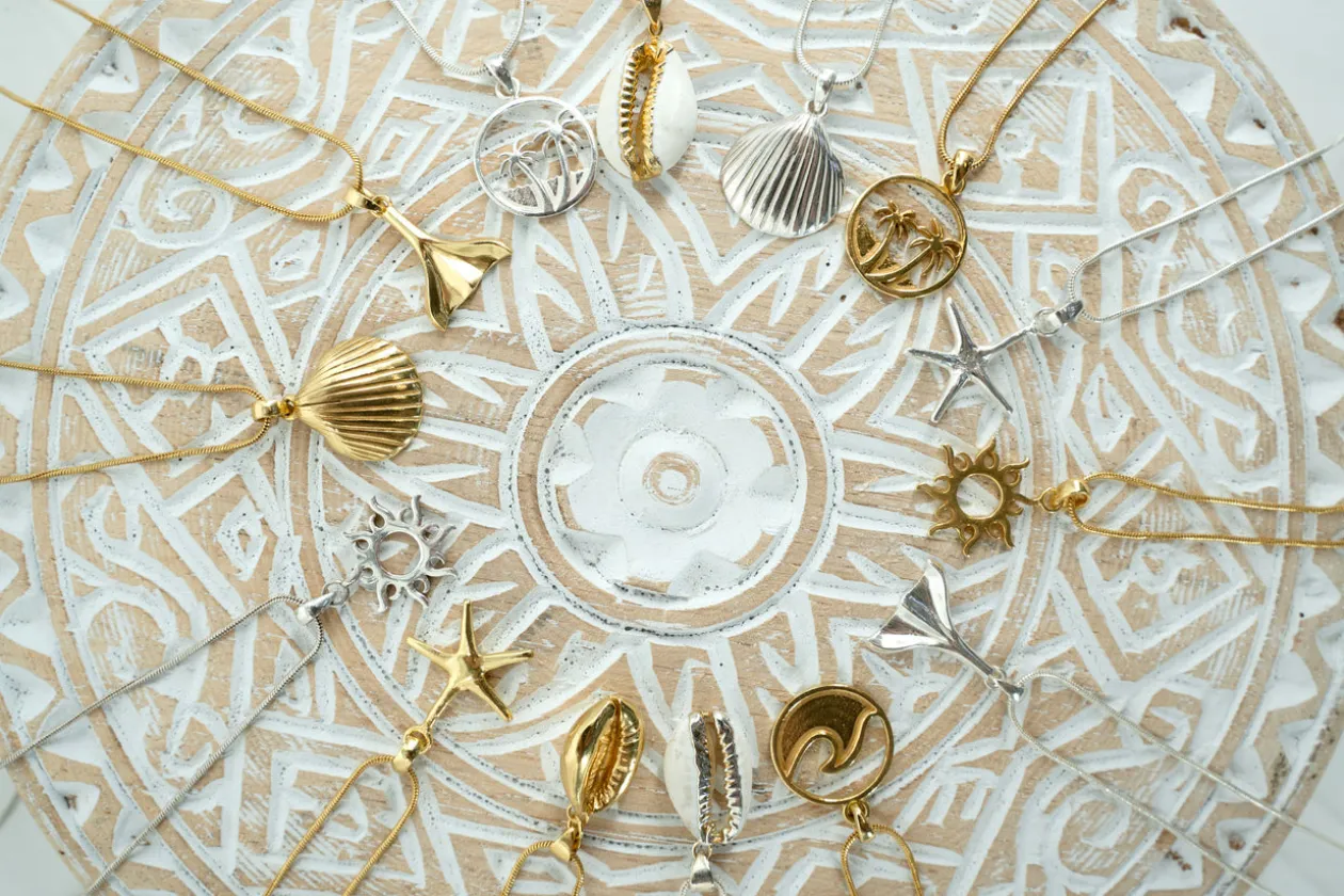 Sonnen-Halskette Silber