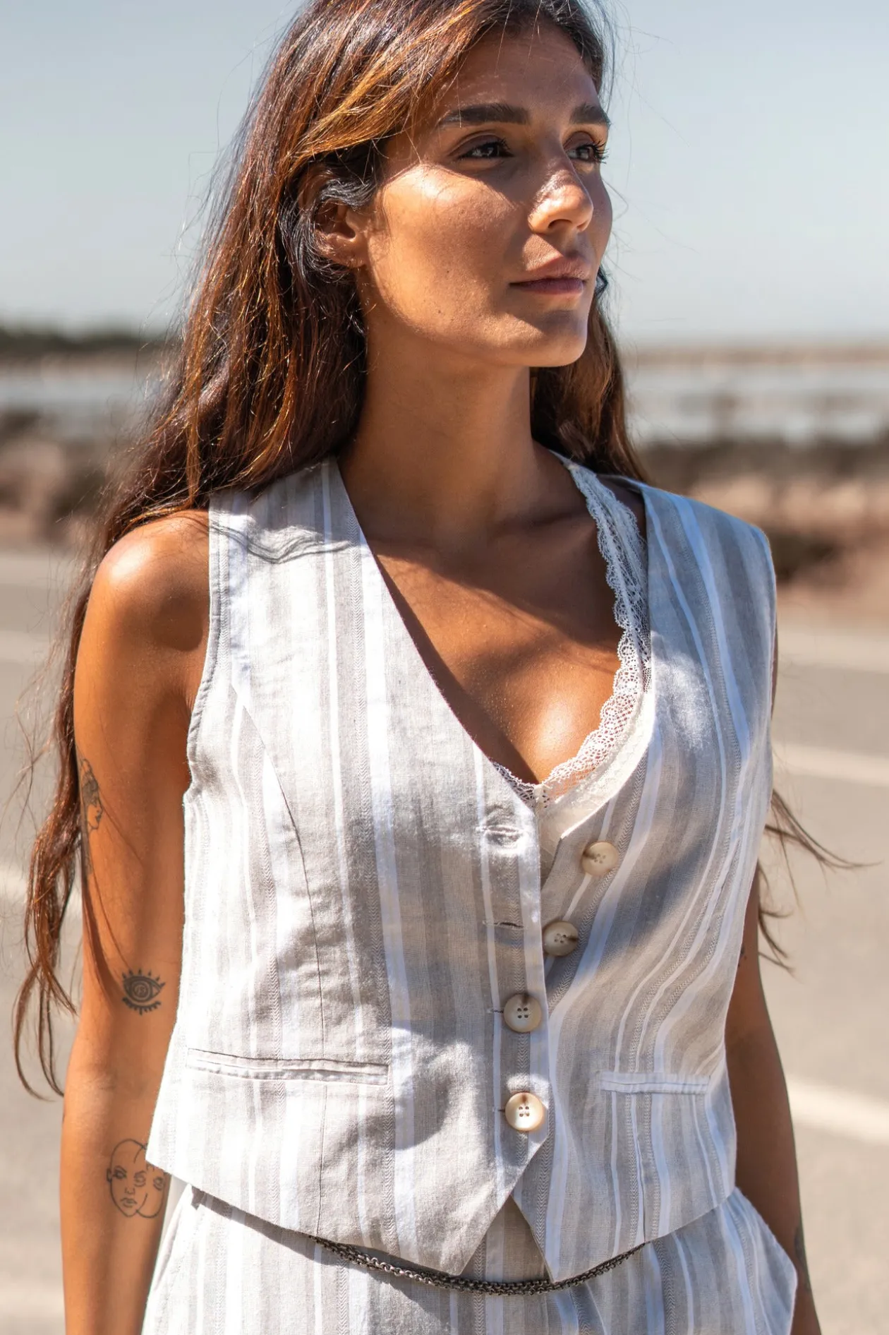 Sophia Streifenweste Stripe