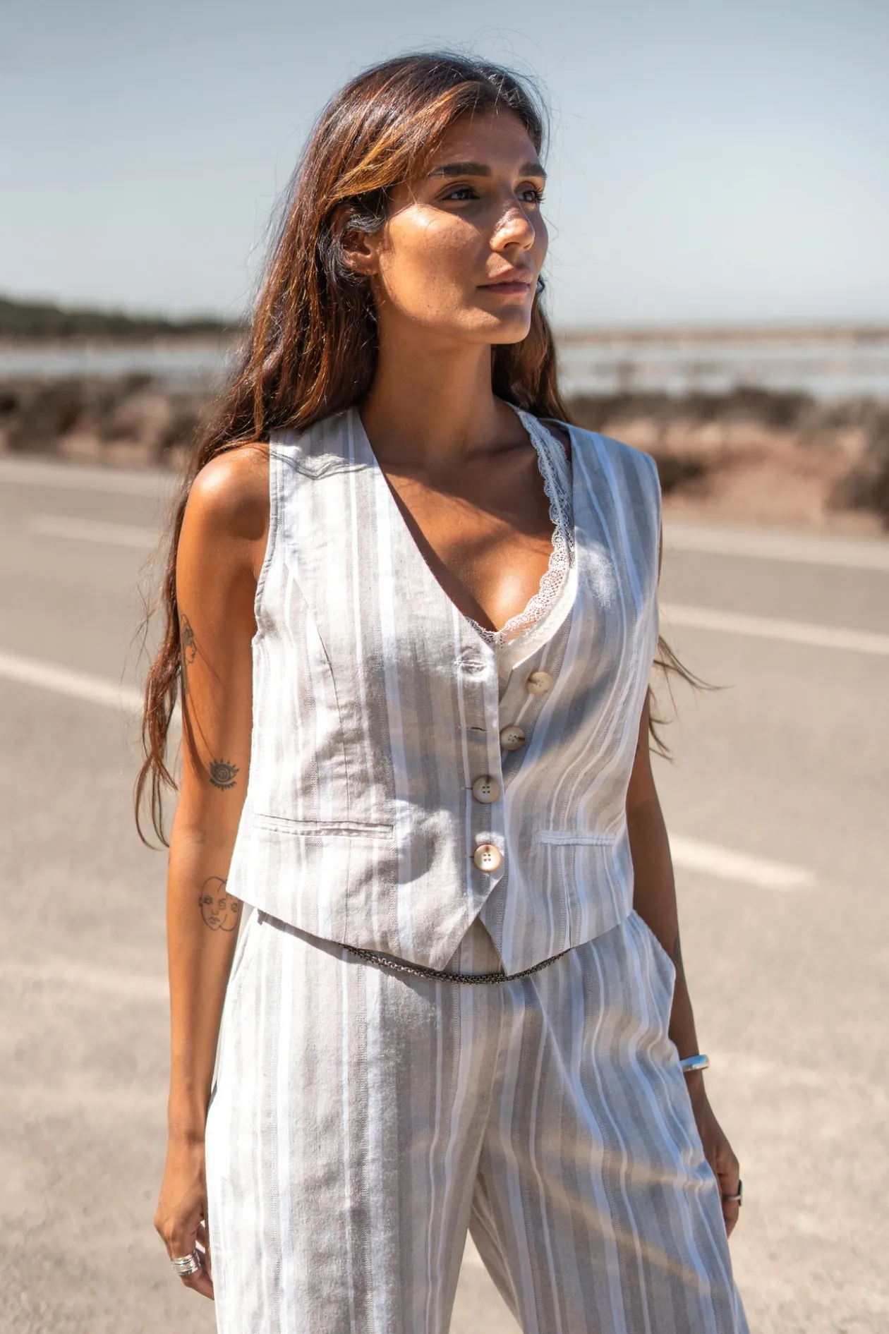 Sophia Streifenweste Stripe