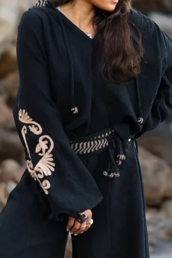 Stickerei Bluse Esthetica Schwarz