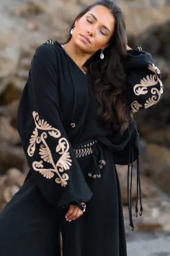 Stickerei Bluse Esthetica Schwarz