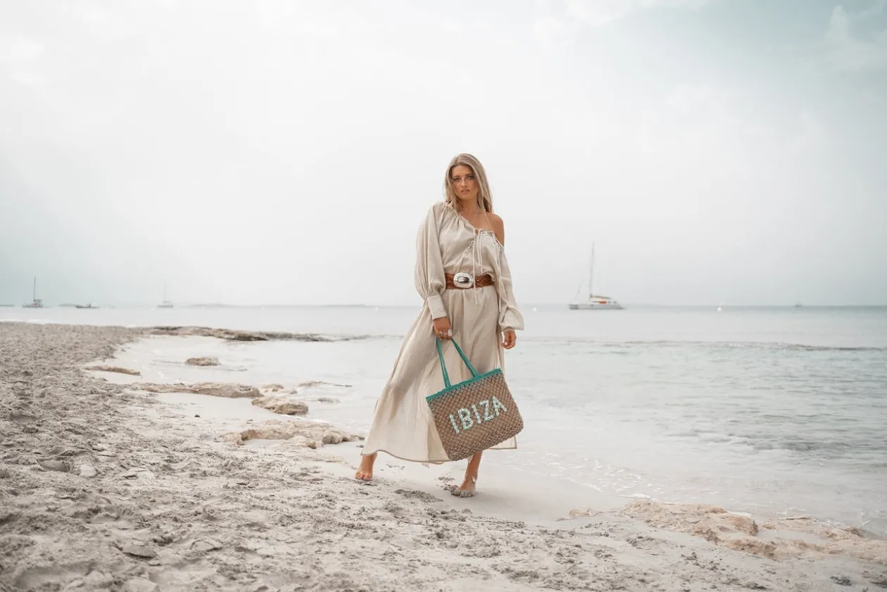 Strandtasche Seashell Ibiza Aqua