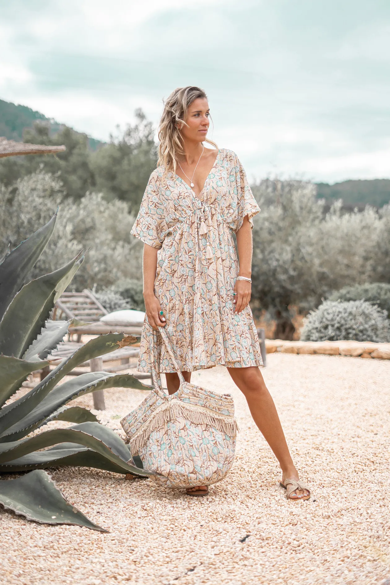 Tasche Elvio Blume Sand