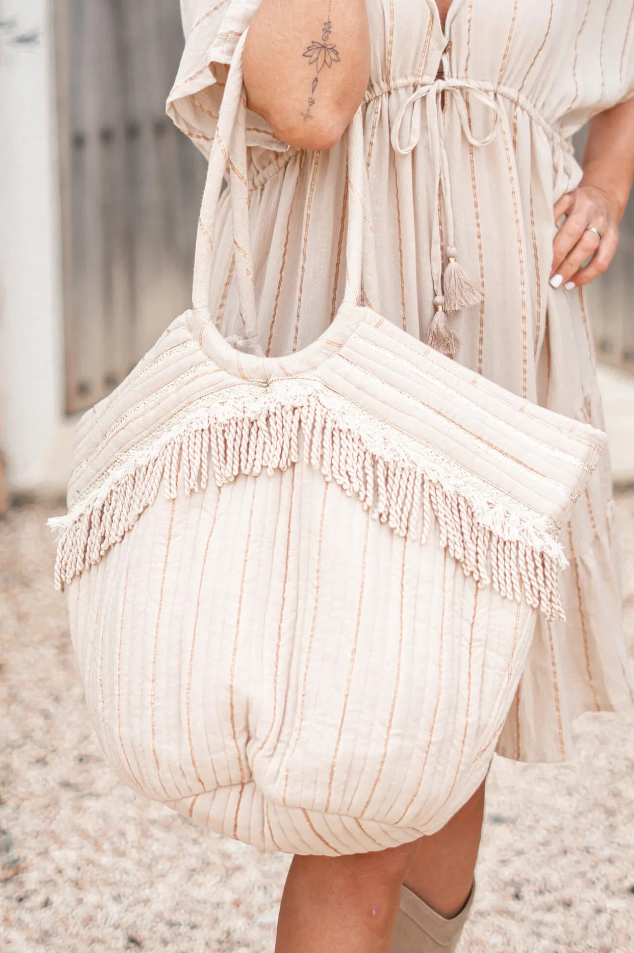 Tasche Elvio Stripe Sand