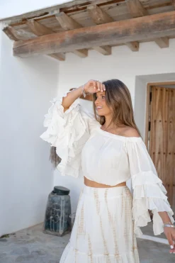 Top Flair Boho Ecru