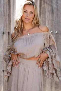 Top Flair Boho Taupe