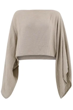 Top Wide Linen Taupe