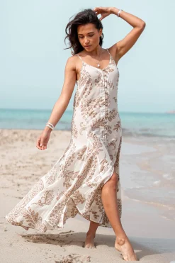 Trägerkleid Adella Taupe