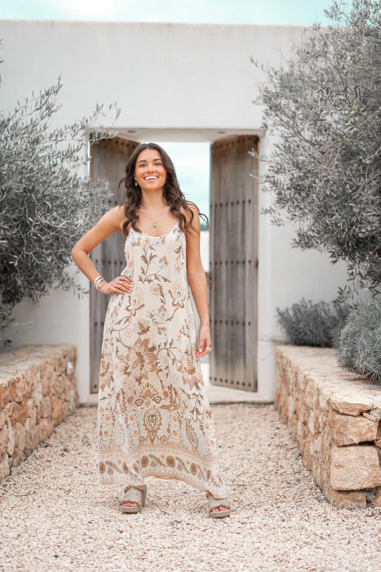 Trägerkleid Chalina Flower Natural