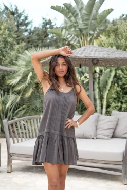 Trägerkleid Evelyn Anthrazit