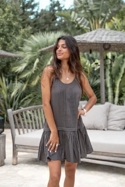 Trägerkleid Evelyn Anthrazit