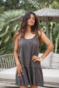 Trägerkleid Evelyn Anthrazit