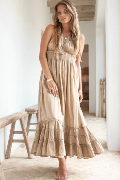 Trägerkleid Mila Taupe