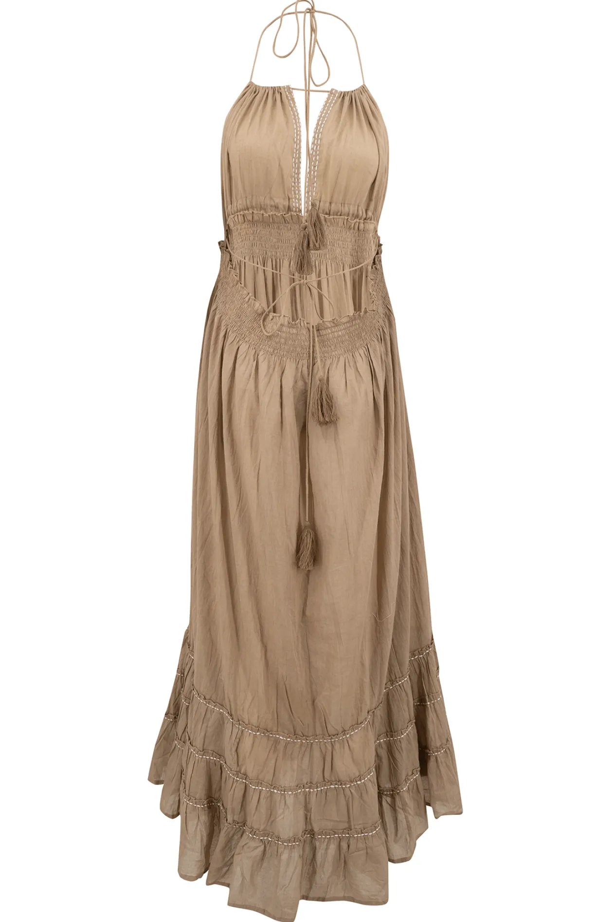 Trägerkleid Mila Taupe