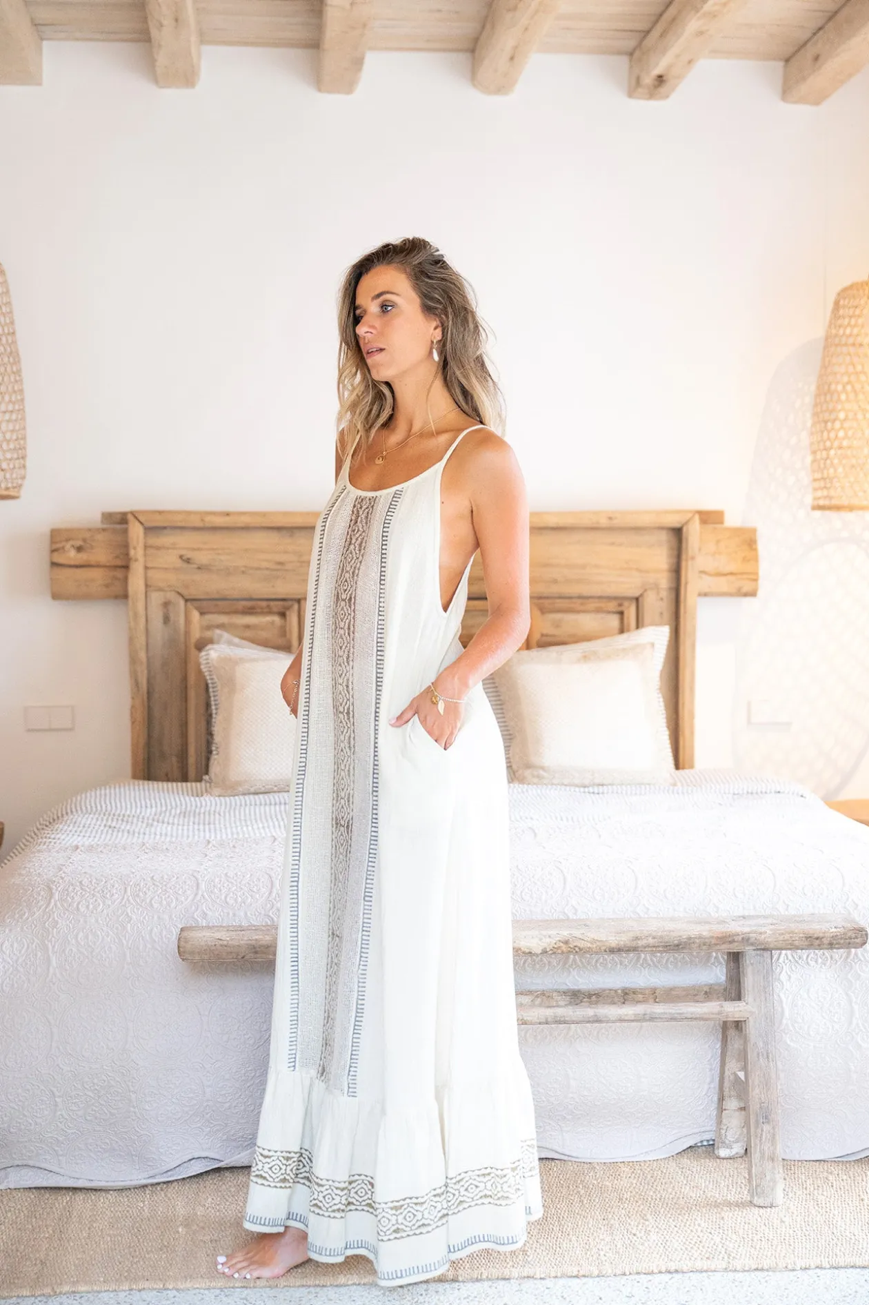 Trägerkleid Royal Scorva Ecru