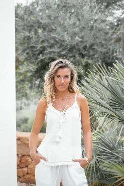 Trägertop Dalia Weiß