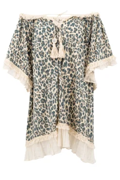 Tunika Ana Leopard Schwarz