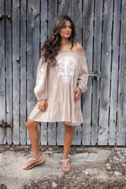 Tunika Elena Bordado Helles Taupe