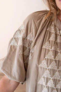 Tunika Ida Cuadros Taupe