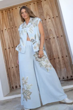 Vena Floral Blassblaue Hose