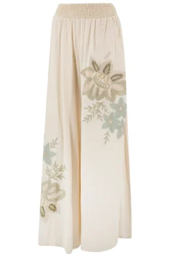 Vena Floral Elfenbein Hose