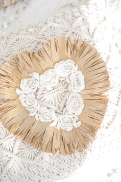 Wandanhänger Heart Rose Seagrass