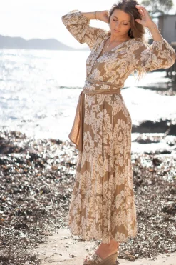 Wedge Inessa Barock Taupe Druck