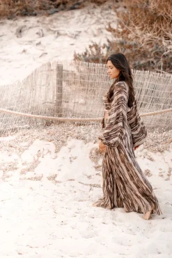 Weite Hose Emika Braun Print