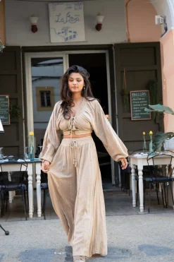 Weite Hose Emika Light Taupe