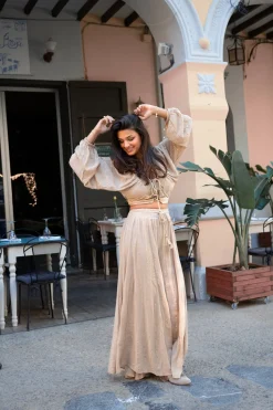 Weite Hose Emika Light Taupe