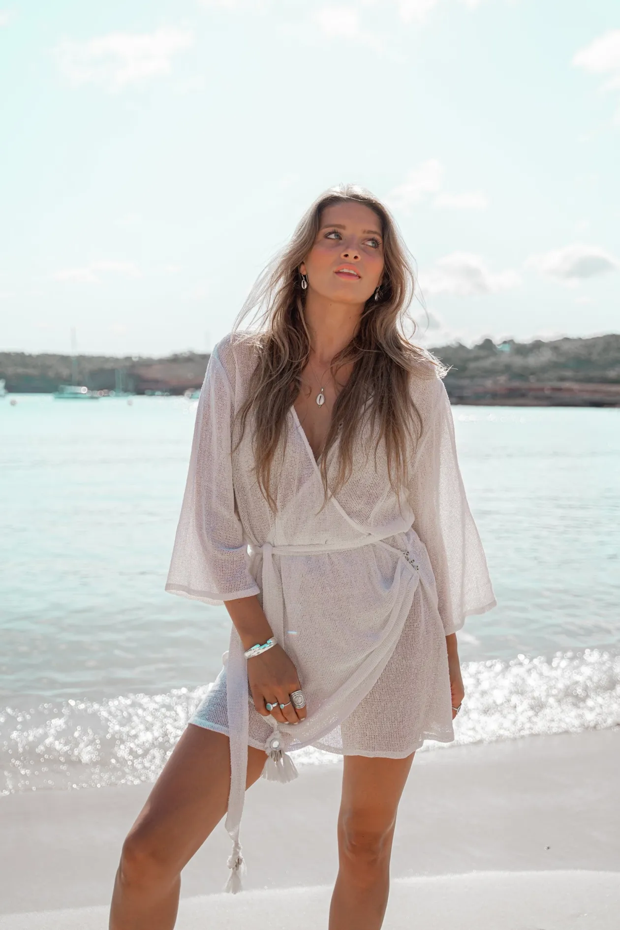 Wickelkleid Deya Weiß