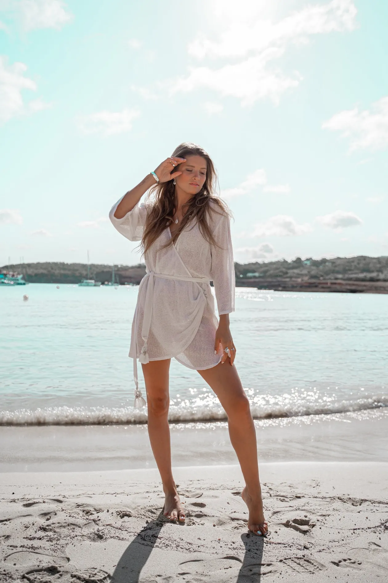 Wickelkleid Deya Weiß