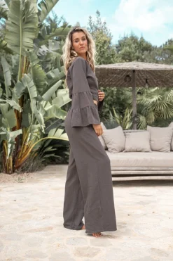 Wickel-Top Adri einfarbig Anthrazit