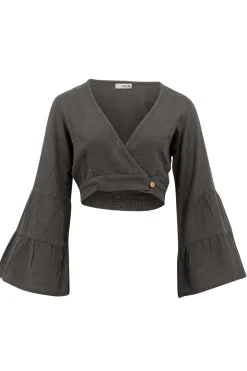 Wickel-Top Adri einfarbig Anthrazit