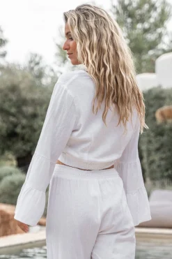 Wickel-Top Adri Einfarbig Weiß