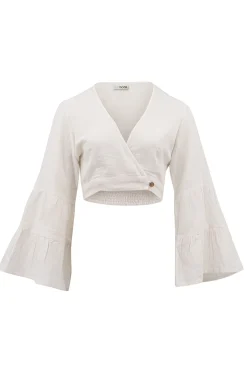 Wickel-Top Adri Einfarbig Weiß