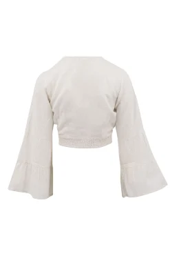 Wickel-Top Adri Einfarbig Weiß