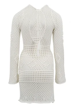 Zayn Ajour Sommerkleid Off White