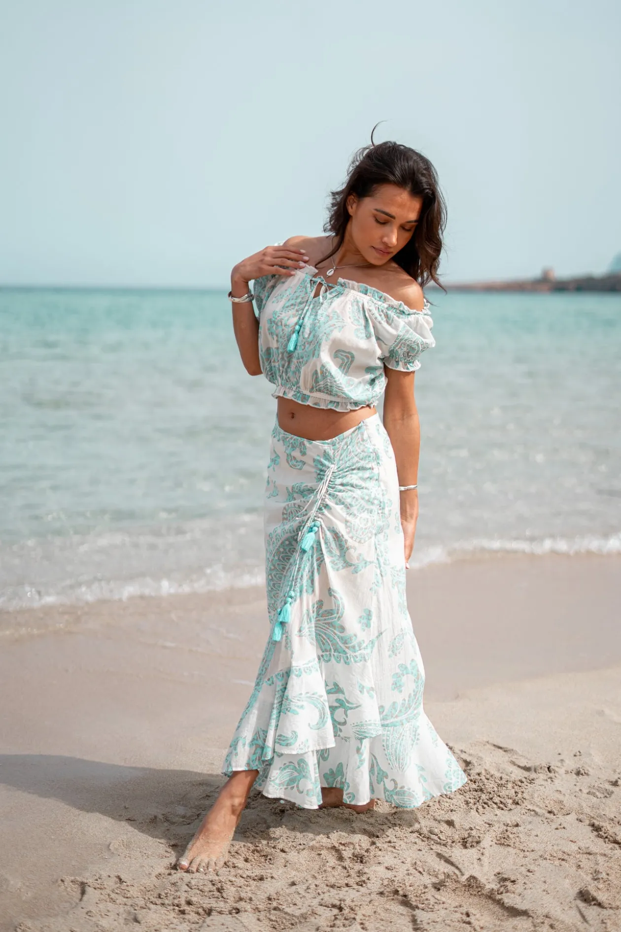 Zigeuneroberteil Adella Aqua