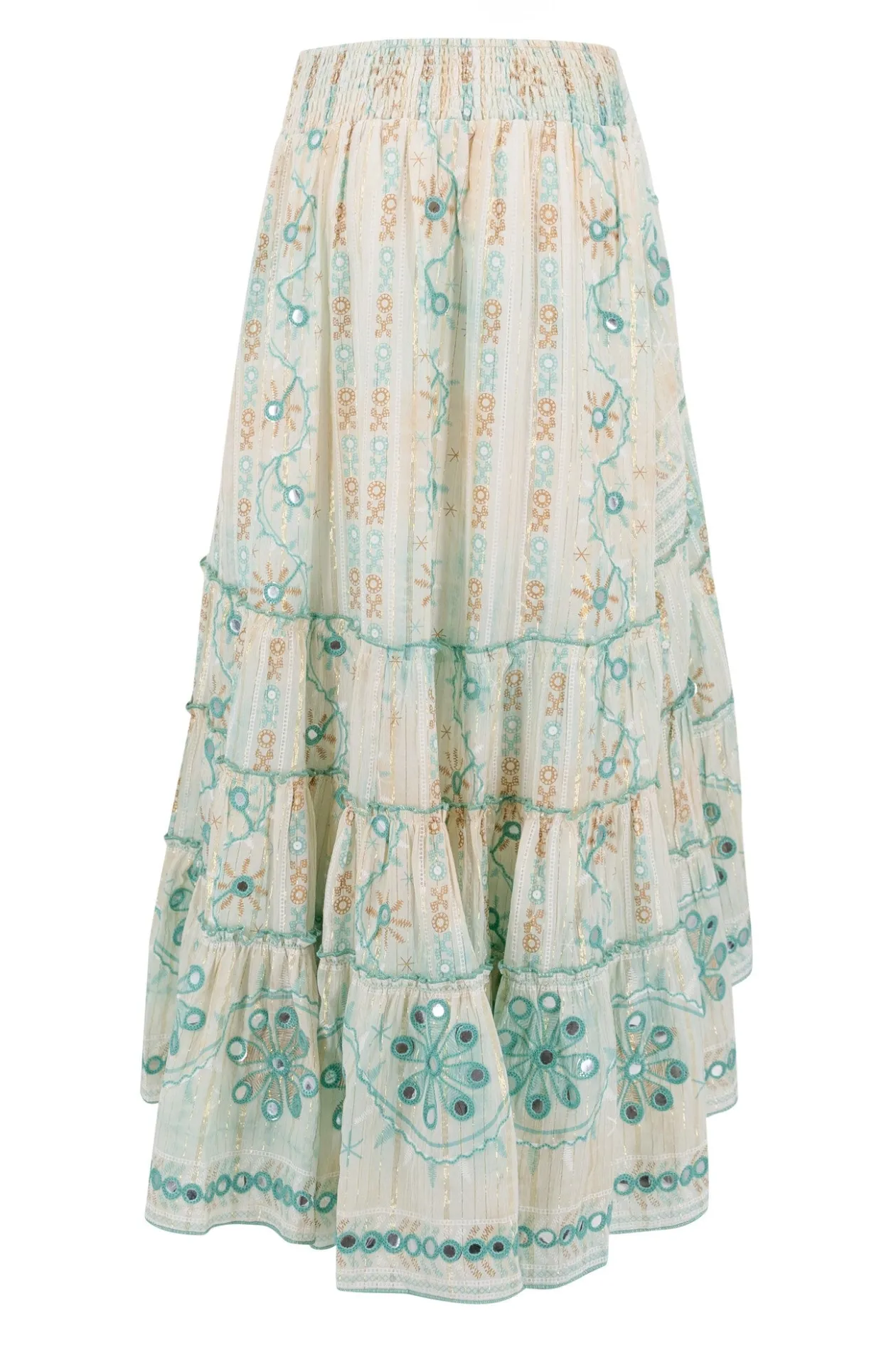 Zigeunerrock Spiegel Aqua