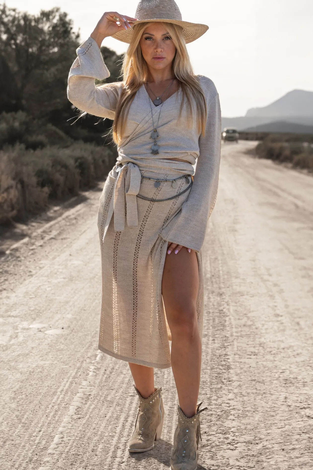 Zoey gestrickter Wickelrock